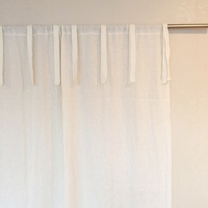 White Window Curtains, Linen Drapes, Curtain Drapes, Custom Curtain, Linen Panel, Long Curtains, Wide curtains, Rod Curtains, Ribbon curtain