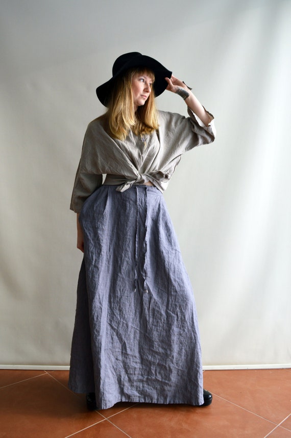 Linen Maxi Skirt Maxi Skirt Boho Skirt With Pockets Womens Skirts Linen Skirt Boho Skirt Custom Skirt Plus Size Skirt Handmade Etsy