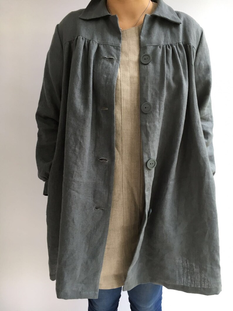 Linen Jacket Womens Jacket Linen Linen Coat Plus Size Etsy