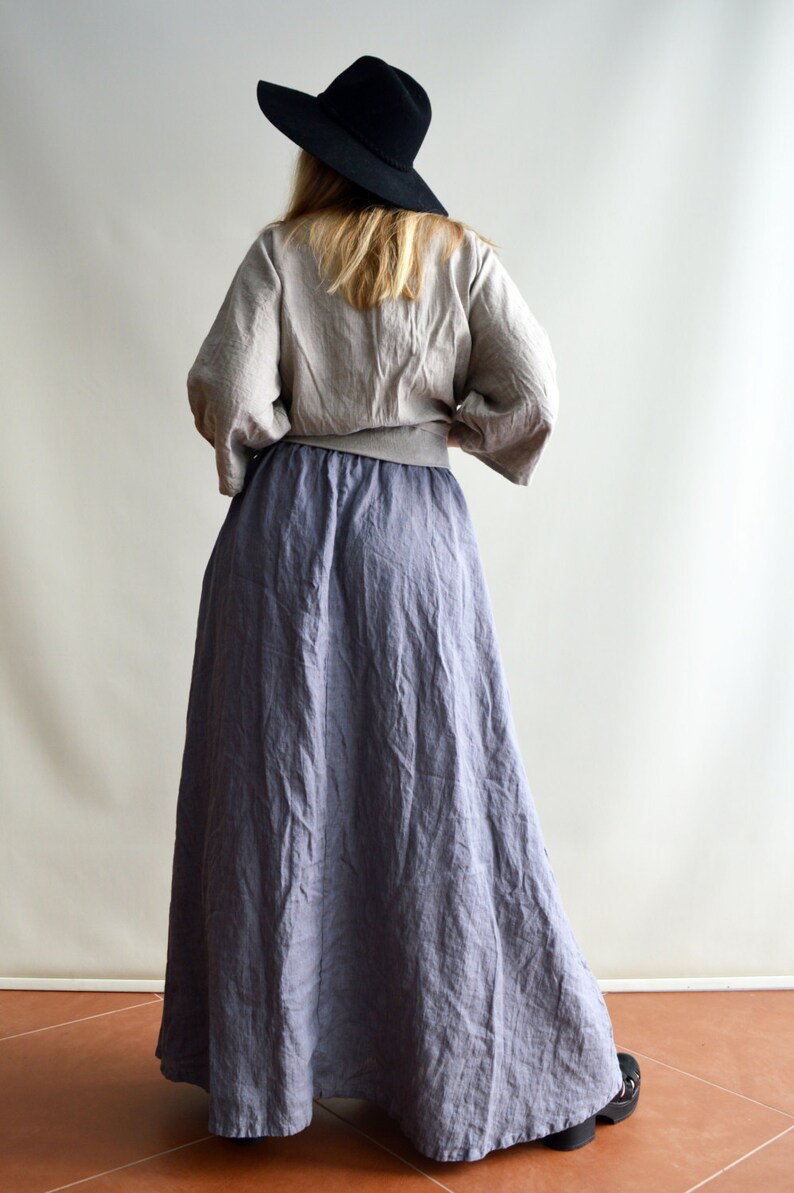 boho maxi skirt with pockets