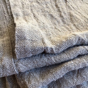 Couverture de lit de linge, linge rustique, couverture rustique, jet de linge, jet de lit, jet rustique, couvertures naturelles de lit, literie de linge, literie de toile de jute image 1