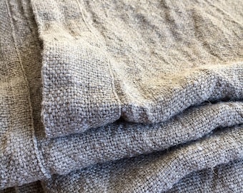 Couverture de lit de linge, linge rustique, couverture rustique, jet de linge, jet de lit, jet rustique, couvertures naturelles de lit, literie de linge, literie de toile de jute