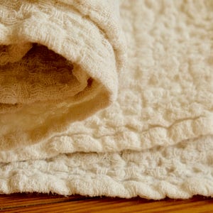 Linen bed cover Champagne color Textured, Rustic linen, Rustic blanket, linen throw, bed throw, rustic throw, cream bed covers linen bedding