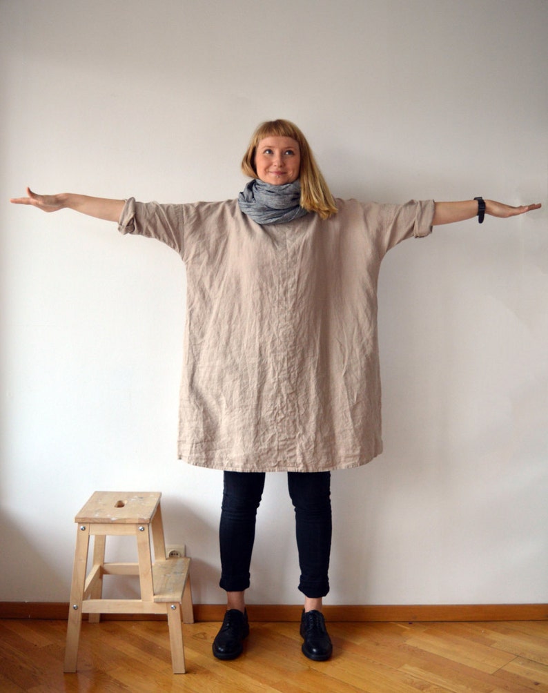 womens linen tunic dress