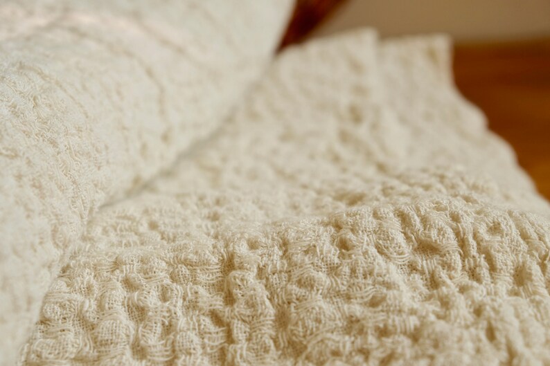 linen throw rustic throw Rustic linen Rustic blanket Linen bed cover Champagne color Textured cream bed covers linen bedding bed throw