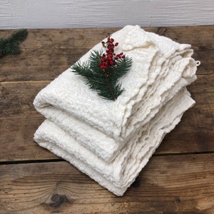 Creamy linen bath towel waffle, large towel, gift for men, bath towel for men, massage towel,woven towel, 100% linen towel