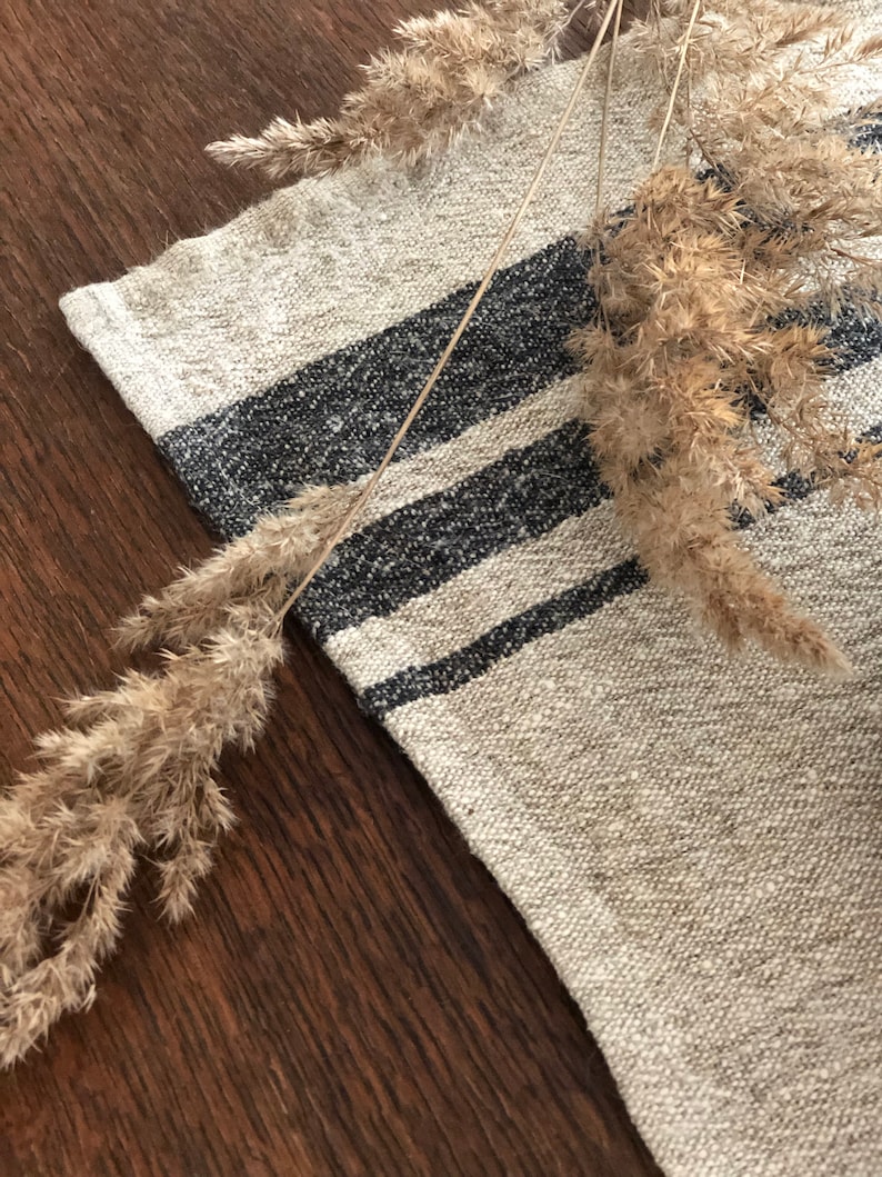 French Striped Linen Placemats Set of 6 Linen Placemats Etsy UK