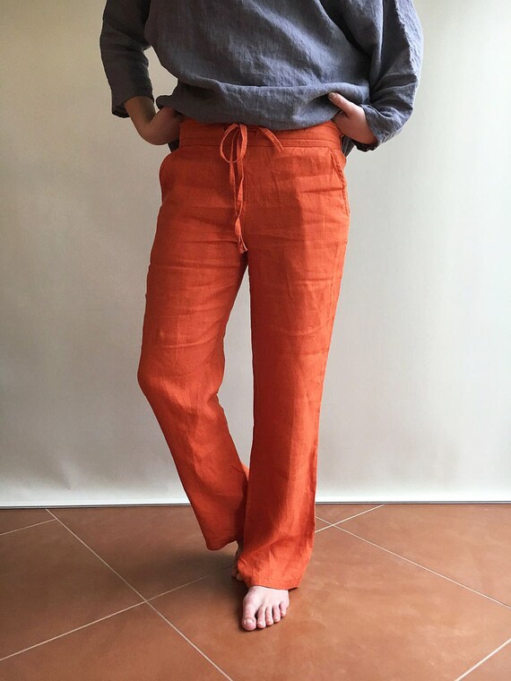 Linen Trousers Womens Pants Summer 