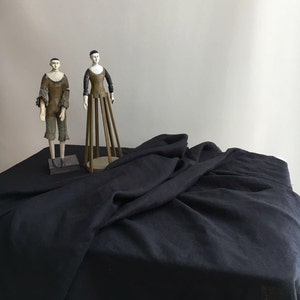 Black tablecloth, Black Linen tablecloth, Rectangle Tablecloth from Pure linen, linen tablecloth, oval, square tablecloth, dark tablecloth