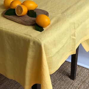 Linen tablecloth, Easter tablecloth, kitchen tablecloth, Custom tablecloth, Linen table cloth, tablecloths in many colors, Round tablecloth image 4