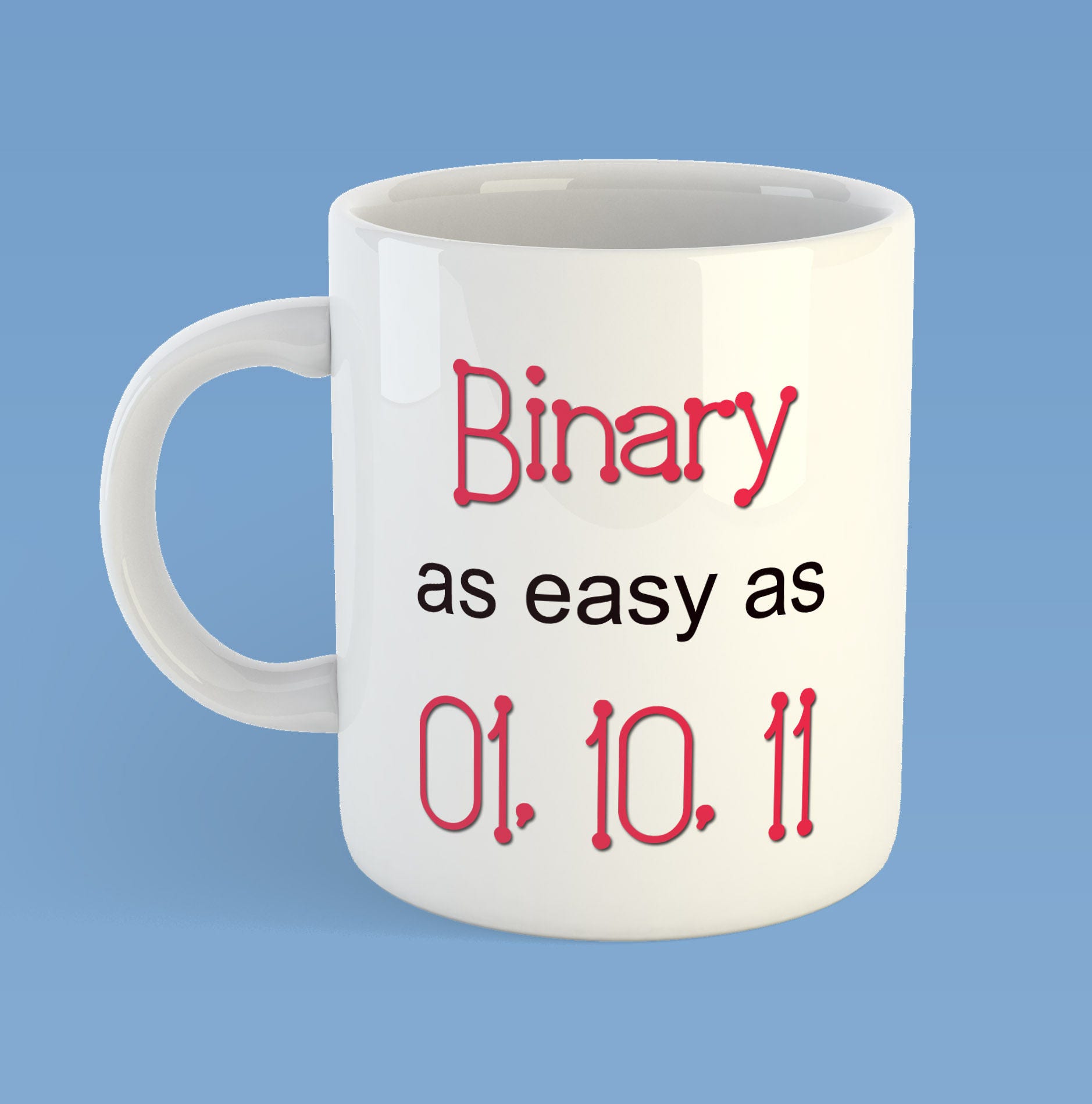 Binary Code Coffee Mug, Geeky Computer Nerd Gift - Etsy UK