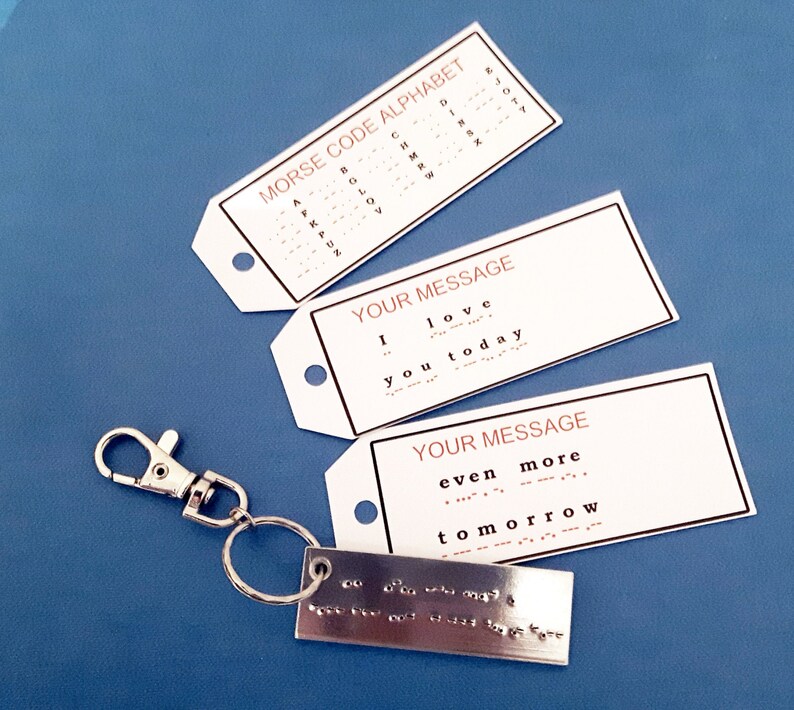 Secret Morse Code Message I Love You Keyring Morse Code Etsy UK