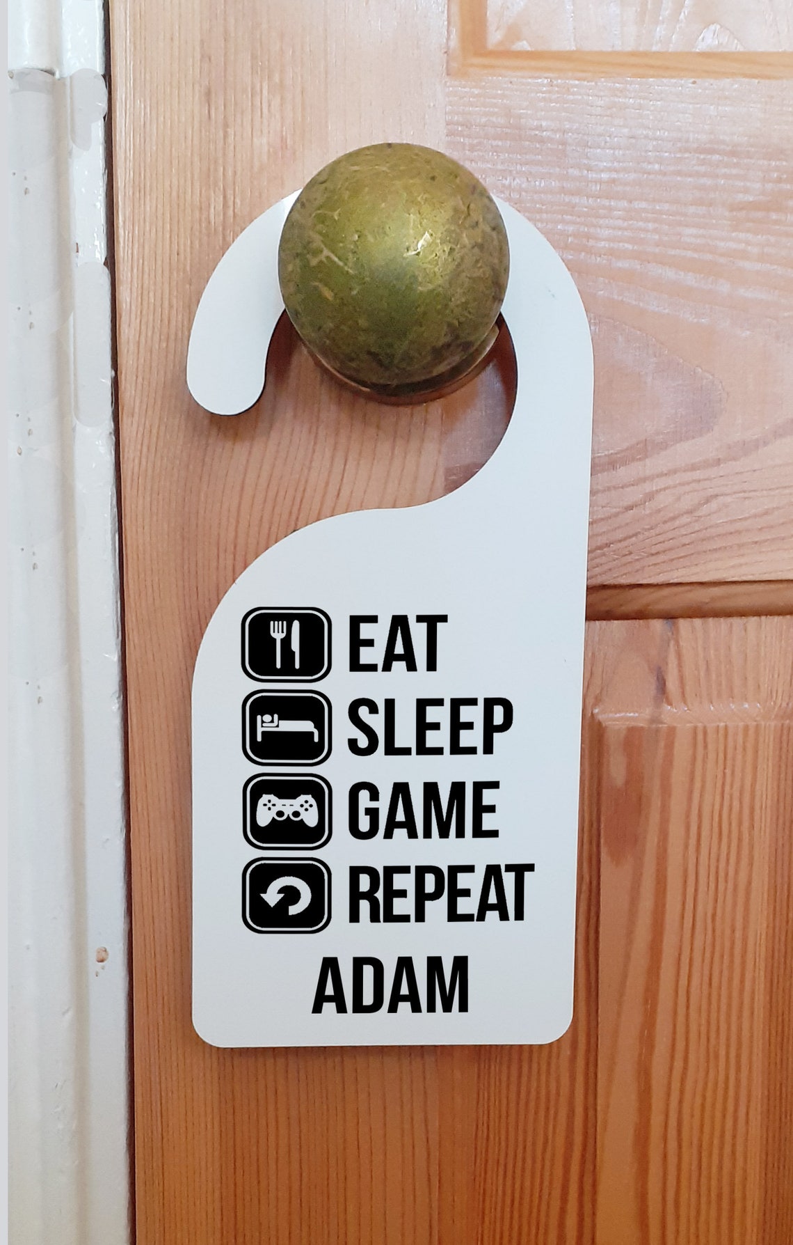 Gamer Door Hanger Gamer Legend Door Hanger Eat Sleep Game Etsy