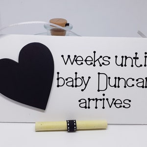 Baby Countdown Plaque, Baby Arrival Countdown, Countdown to Baby ...