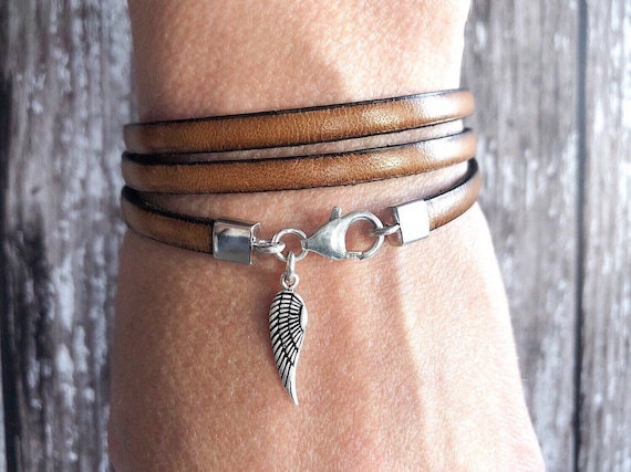 Angel wing charm bracelet. Crystal healing bracelet for comfort, self – The  Sacral Moon