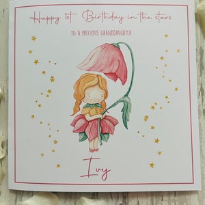 Personalised Heavenly Birthday Card, in the Stars card, Angel Baby Loss Card, Birthday in Heaven Card, Born Sleeping 1st 2nd 3rd 4th