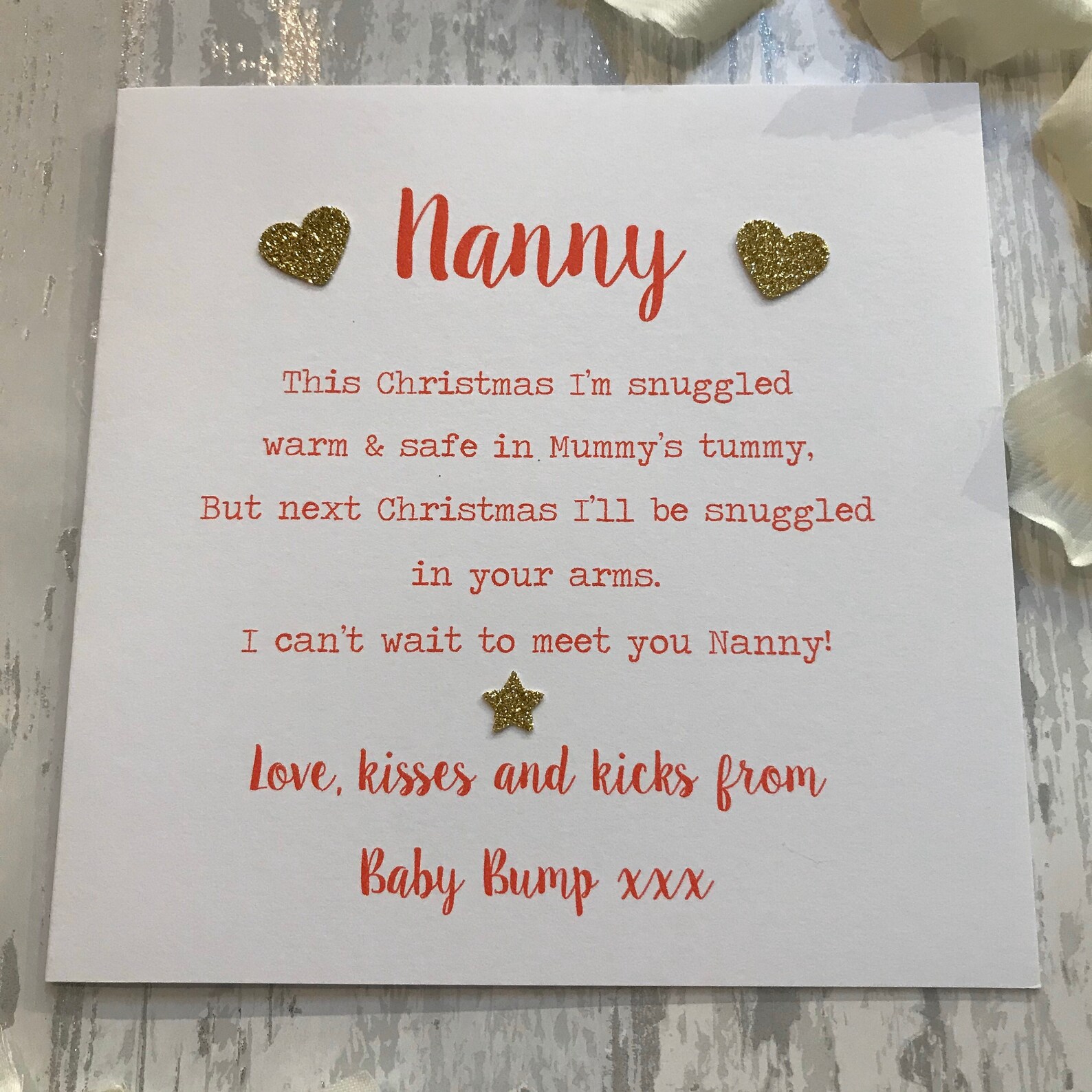 Baby Bump Christmas Card Baby Bump Daddy Daddy Card Baby | Etsy