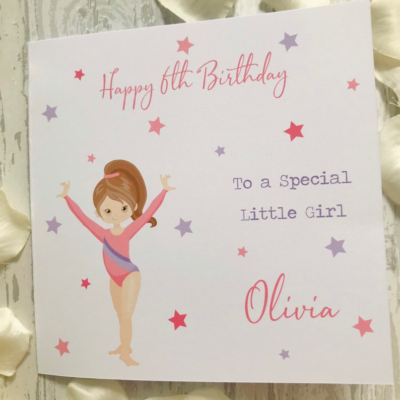 Personalised Gymnastics Birthday Card Gymnast Birthday Card | Etsy