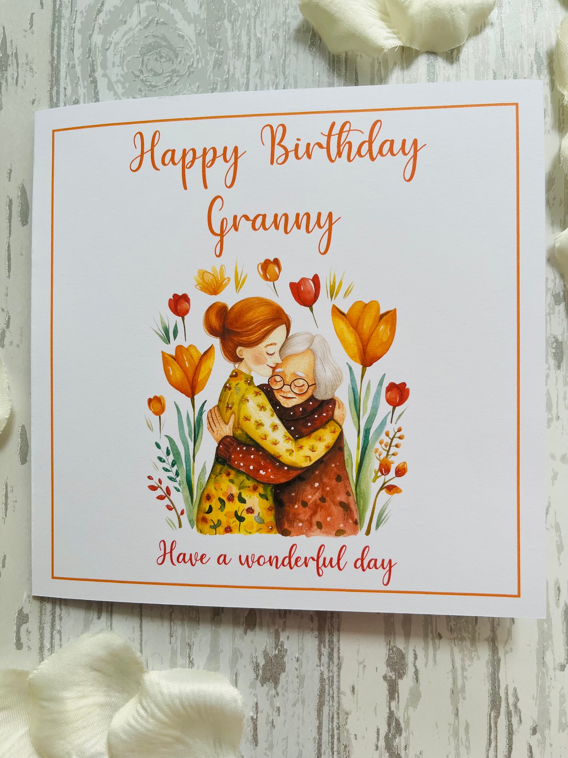 Artery8 Grußkarte ‚Audrey Smiling Floral‘ – 17,5 X 12,5 Cm, Blanko Innen, Mit Umschlag – Für Geburtstag, Dank & Mehr