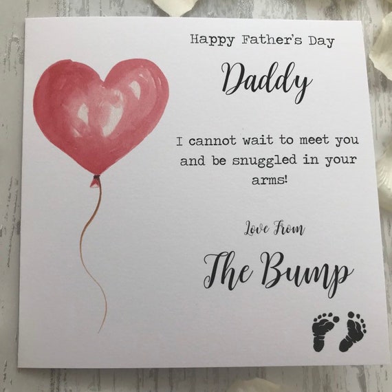 Fathers Day Baby Bump Card 1st Mothers 