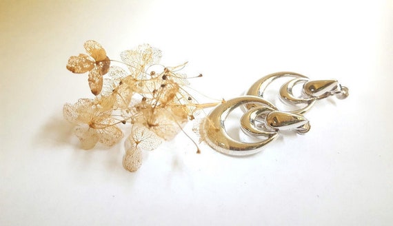 Napier Silver Vintage Clip On Earrings/Napier Drop