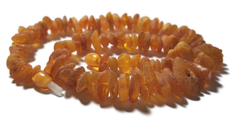 Raw Genuine Baltic Amber Necklace 17.3 inches 44 cm !!!