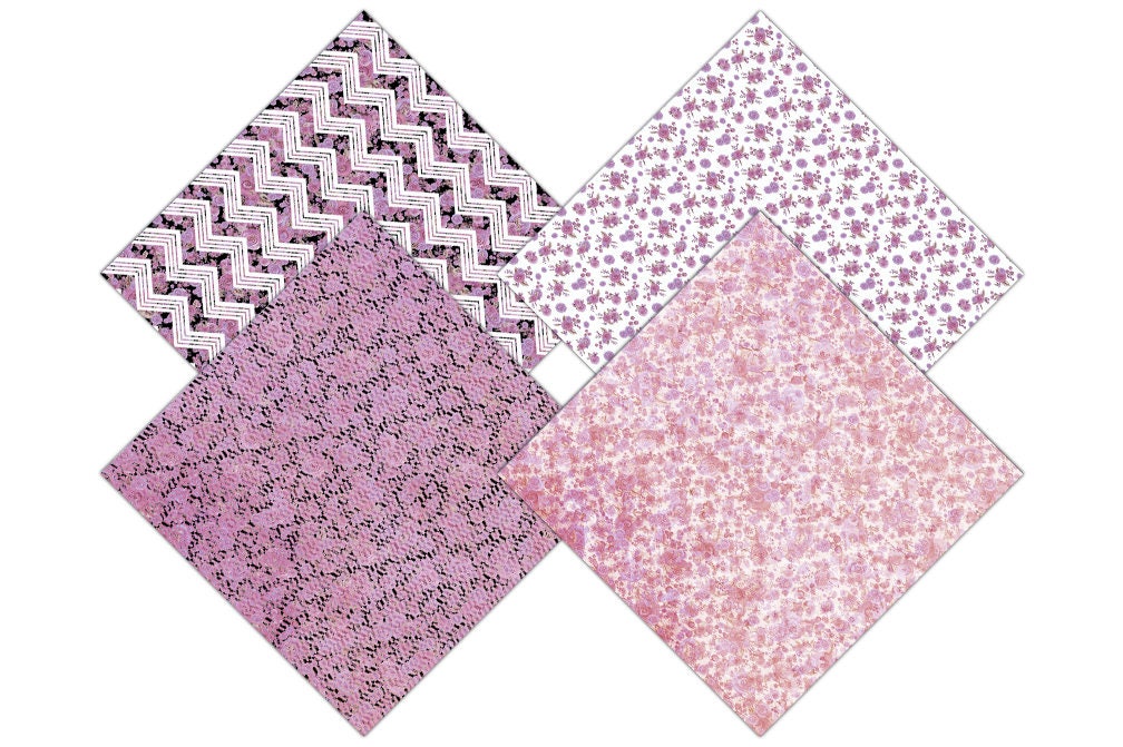 Download MAUVE PINK FLORAL Digital Paper Pack Commercial Use Gray ...