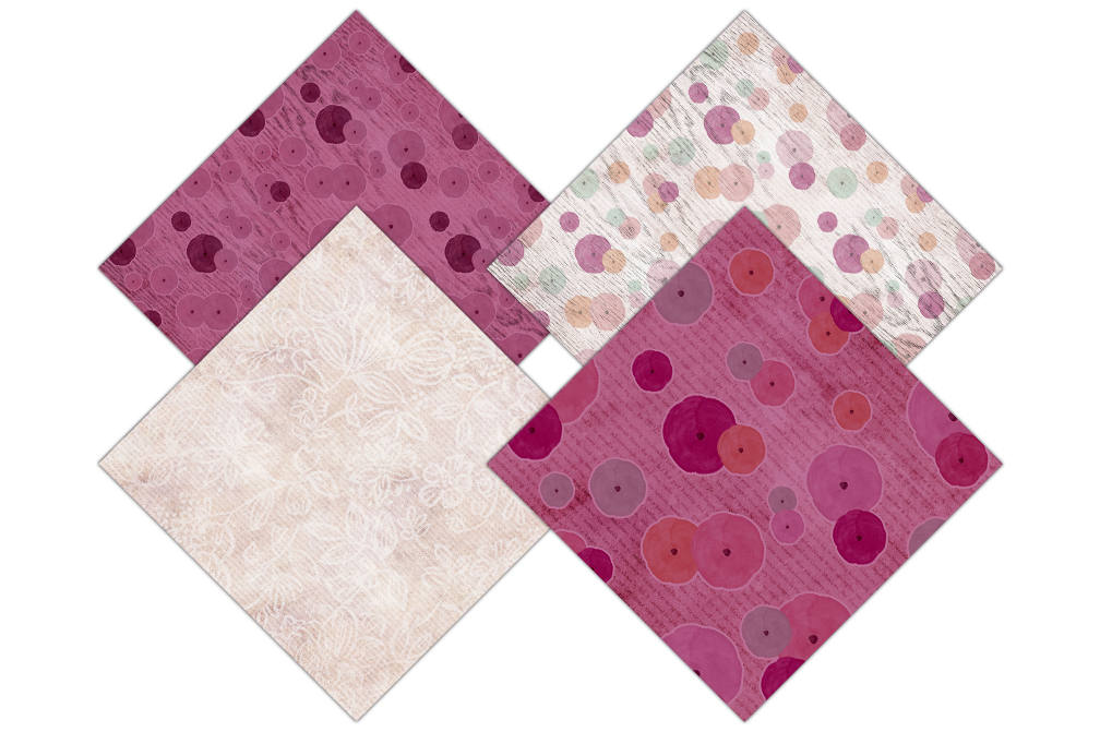BURGUNDY MODERN FLORAL Digital Paper Pack Commercial Use ...
