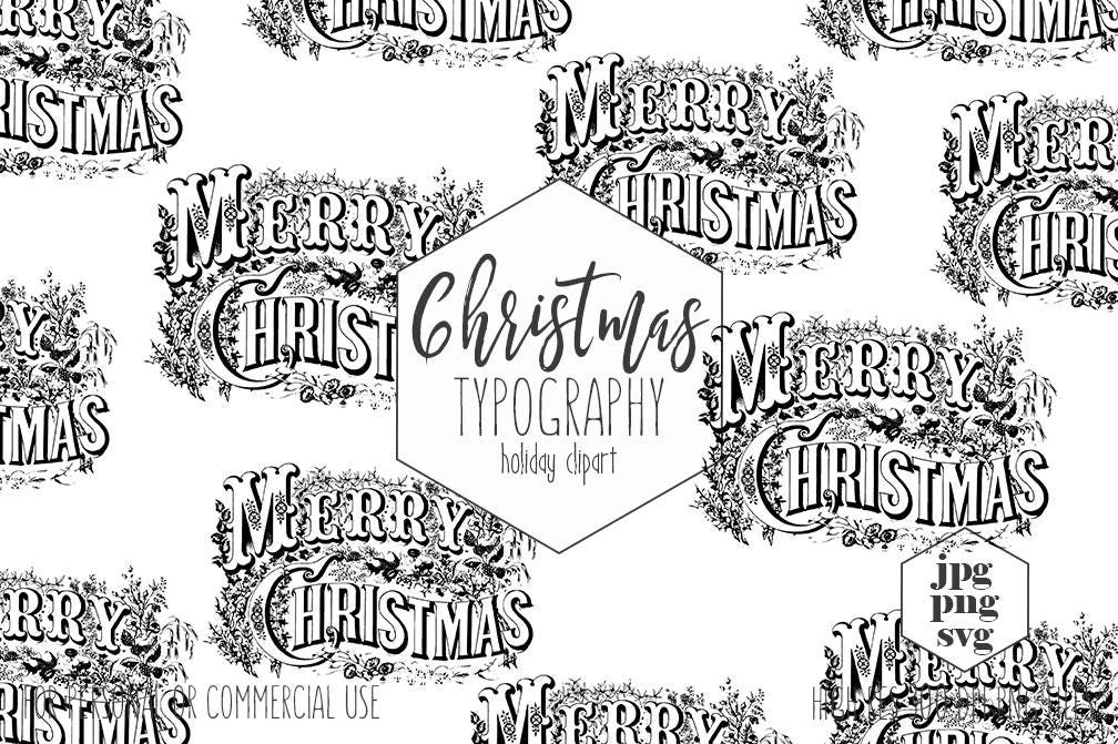 Download MERRY CHRISTMAS TYPOGRAPHY Clipart for Commercial Use ...