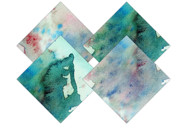 Download TEAL WATERCOLOR SPLATTER Digital Paper Pack Commercial Use ...