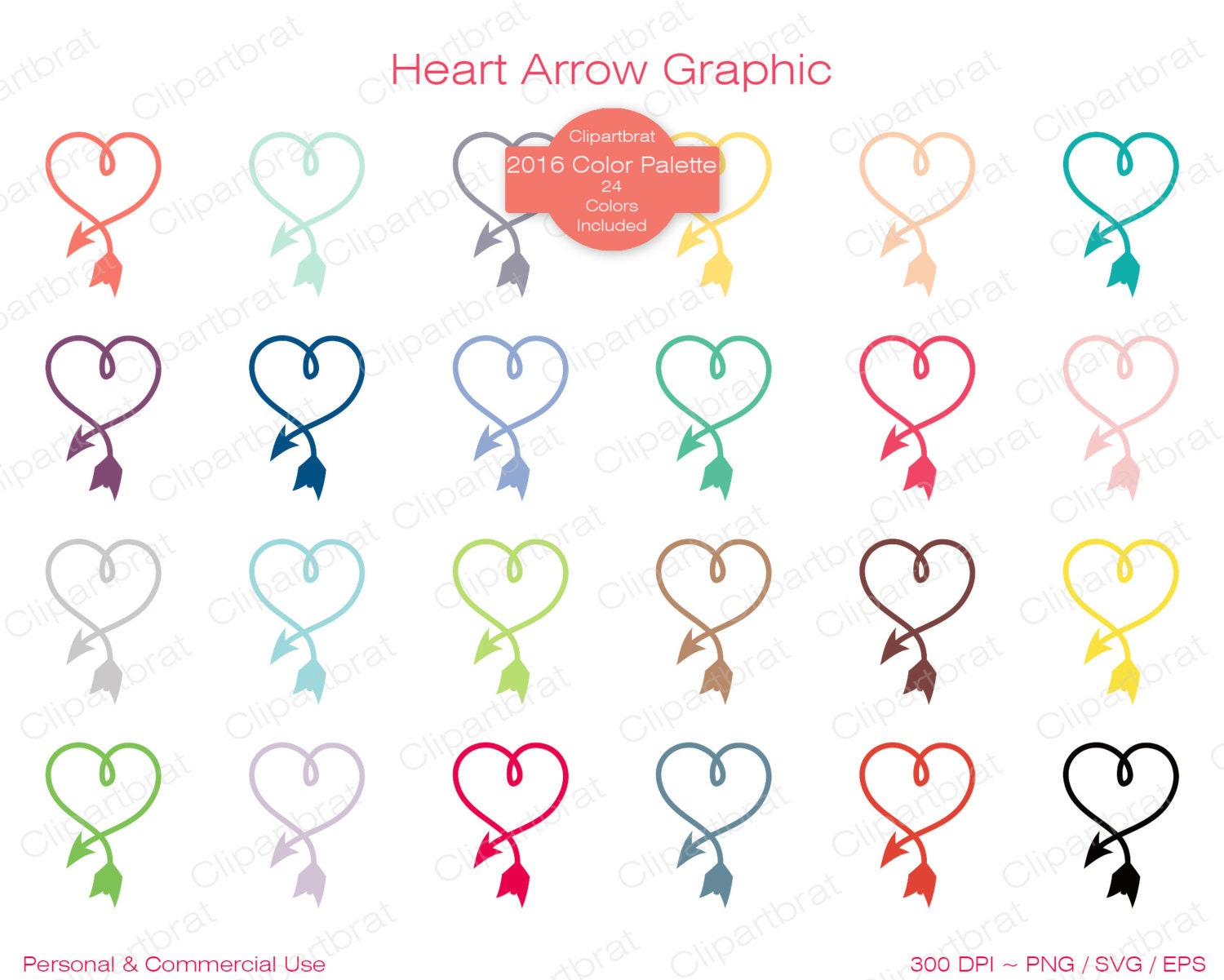 Download Rainbow Heart Arrow Clipart For Commercial Use Planner Sticker Clip Art Heart Frame Love Arrow Valentines Day Digital Vector Graphics Svg