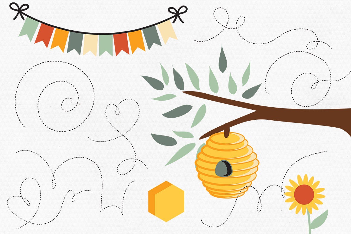 Download CUTE HONEY BEES Clipart for Commercial Use Planner Sticker ...