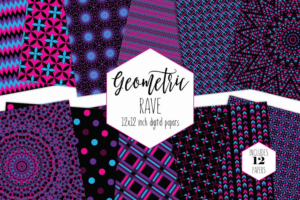 Pink and Black Digital Paper Pack, Pink Digital Backgrounds