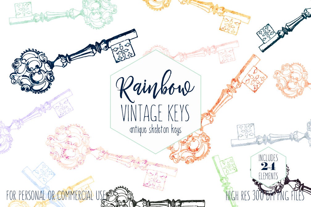 vintage skeleton key clipart