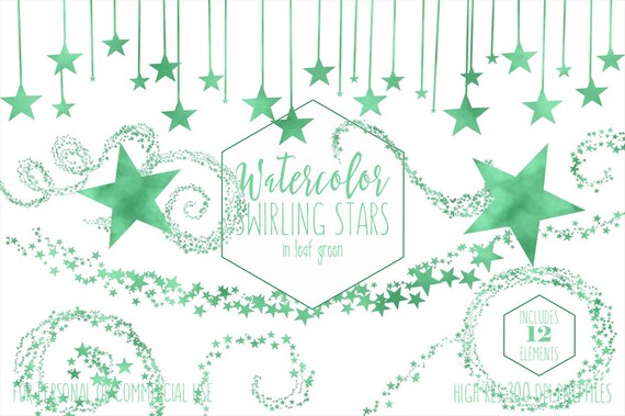 Green Stars Clipart Graphics, Green Star Images