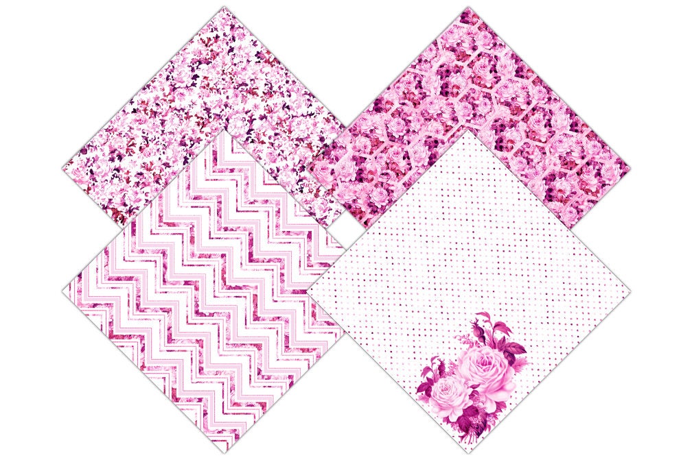 Download VALENTINE'S DAY ROSES Digital Paper Pack Commercial Use ...