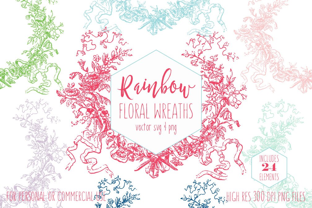 Download Floral Wreath Clipart For Commercial Use Clip Art Vintage Wreath Flower Frame Antique Flourish Romantic Wedding Vector Digital Graphics Svg