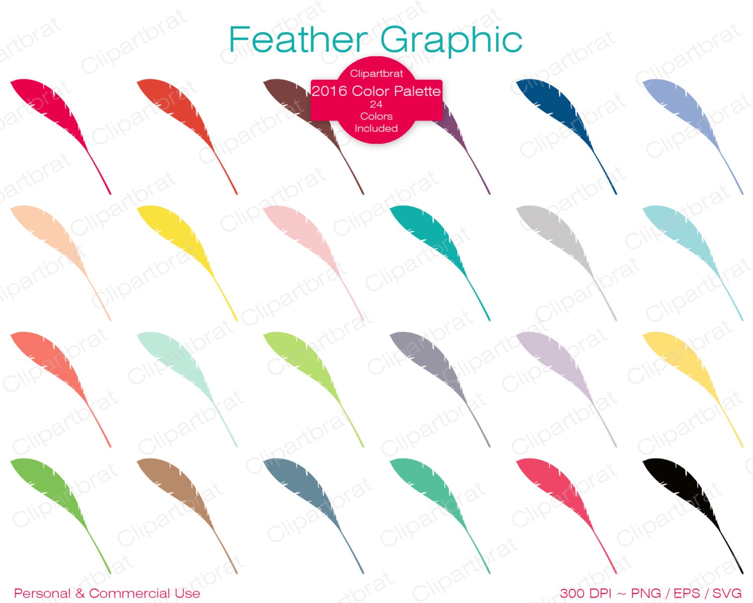 Download RAINBOW FEATHER CLIPART for Commercial Use Planner Sticker ...