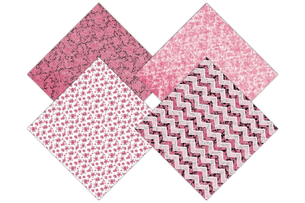 Download PINK WATERCOLOR FLORAL Digital Paper Pack Commercial Use ...