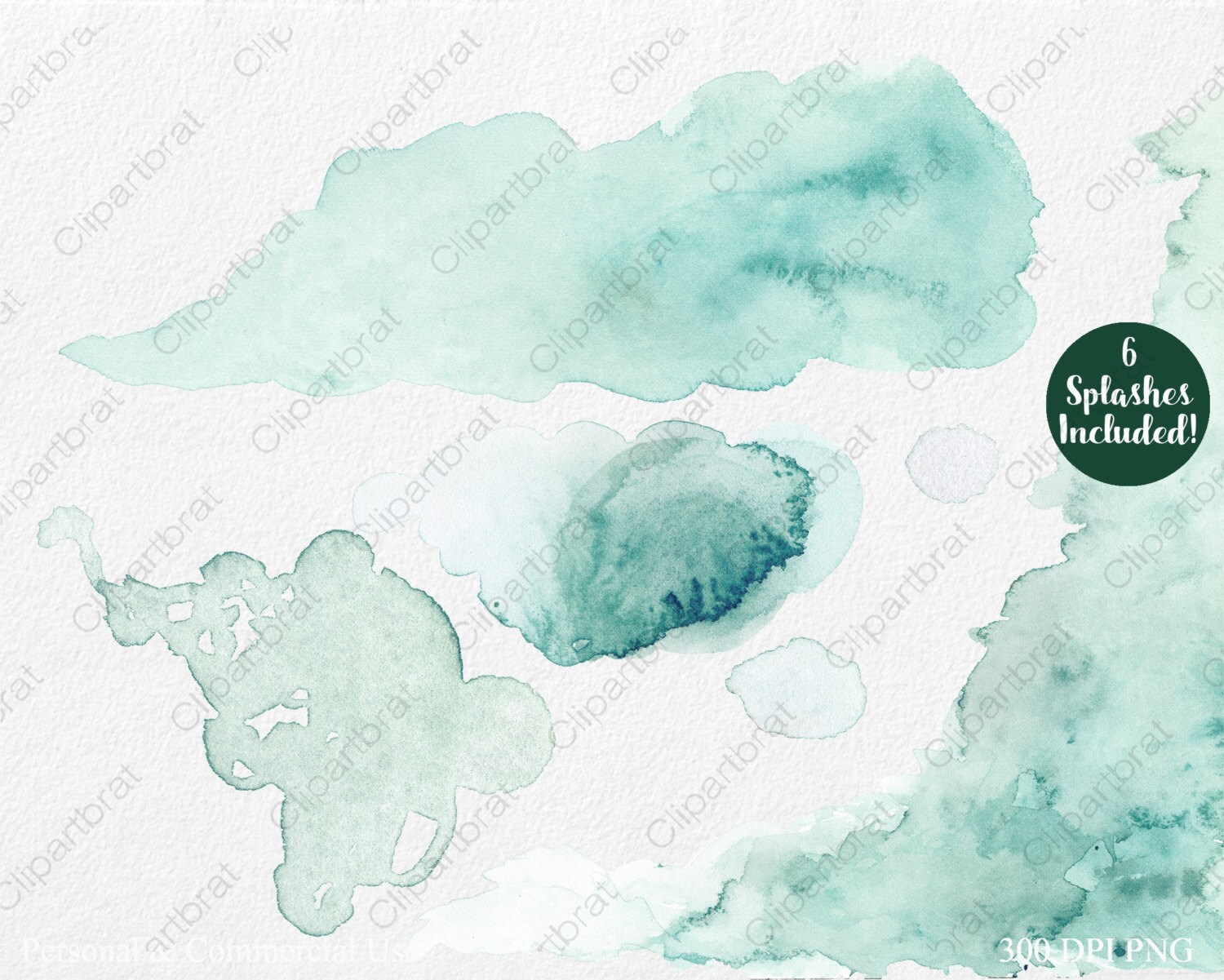 WATERCOLOR FLORAL CLIPART Commercial Use Clip Art Watercolour | Etsy