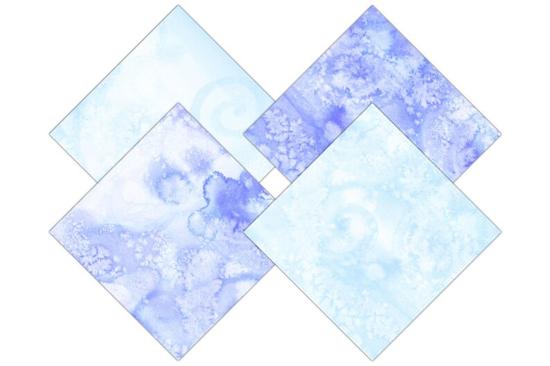 BABY BLUE WATERCOLOR Digital Paper Pack Commercial Use Sky Etsy