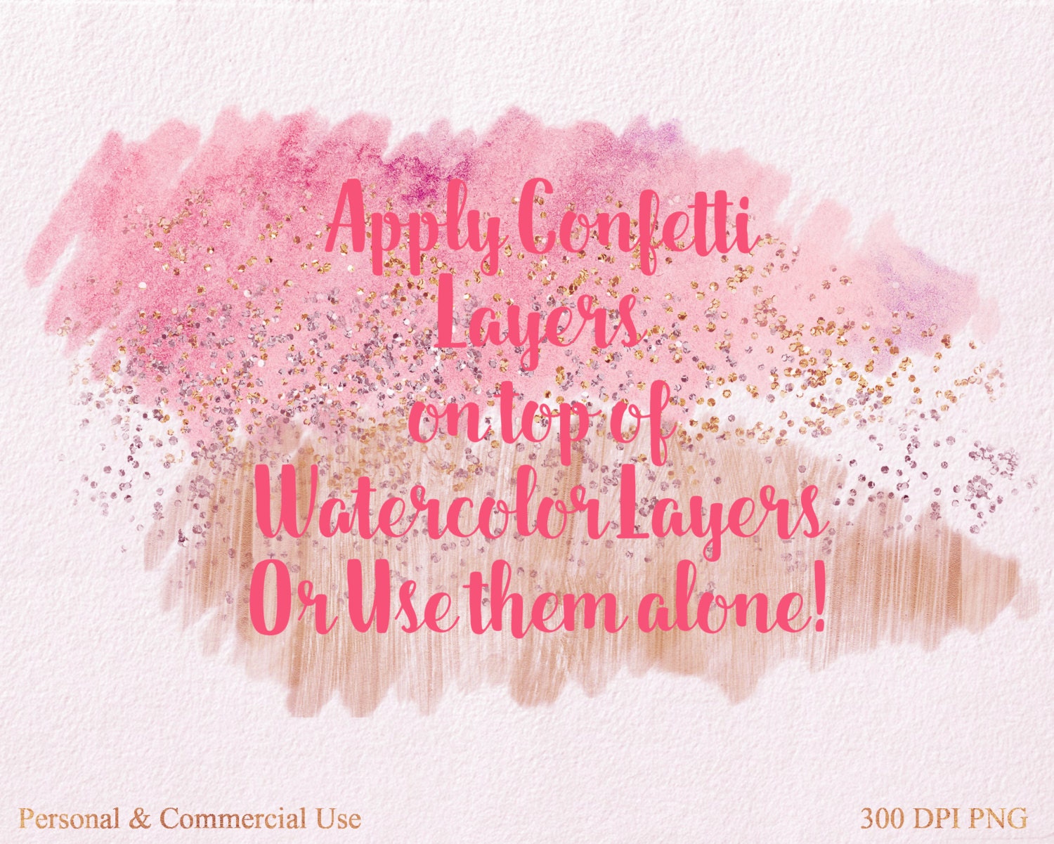 PINK WATERCOLOR BRUSH Strokes Clipart Commercial Use Clip ...