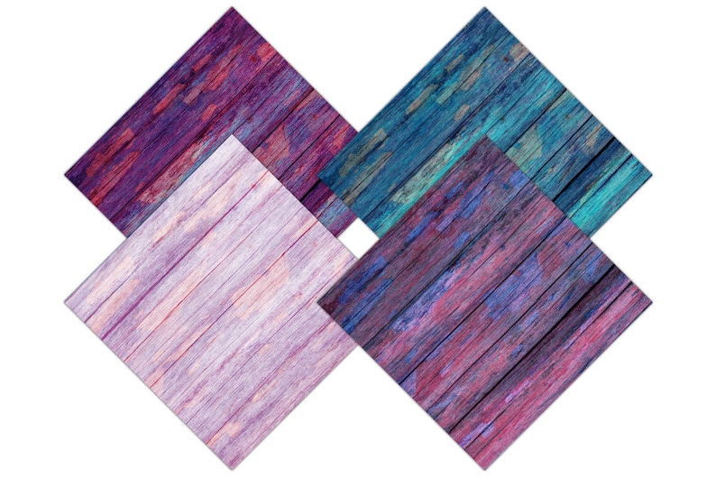 DISTRESSED WOOD Digital Paper Pack Blue Painted Wood Backgrounds Barn Wood Grain Scrapbook Papers Wooden Printable Textures Commercial Use