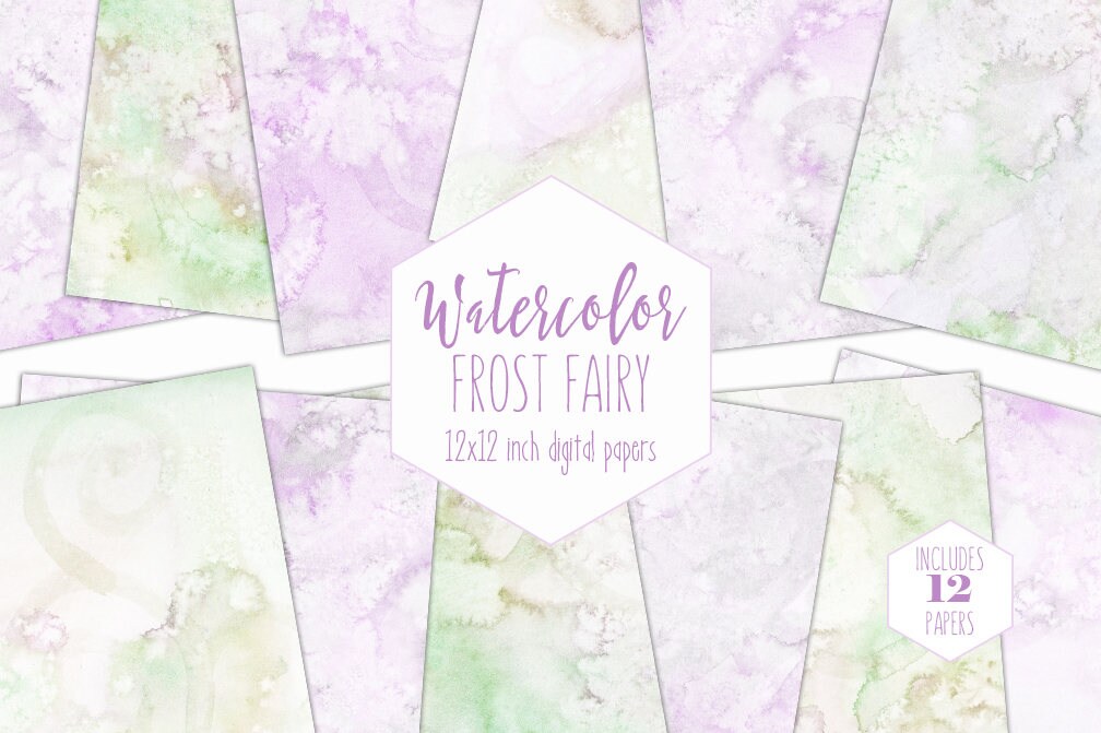 Frozen Watercolor Digital Files Winter Watercolor Textures 12 Blue Ombre Digital Paper Commercial Use OK Pastel Wedding Backgrounds