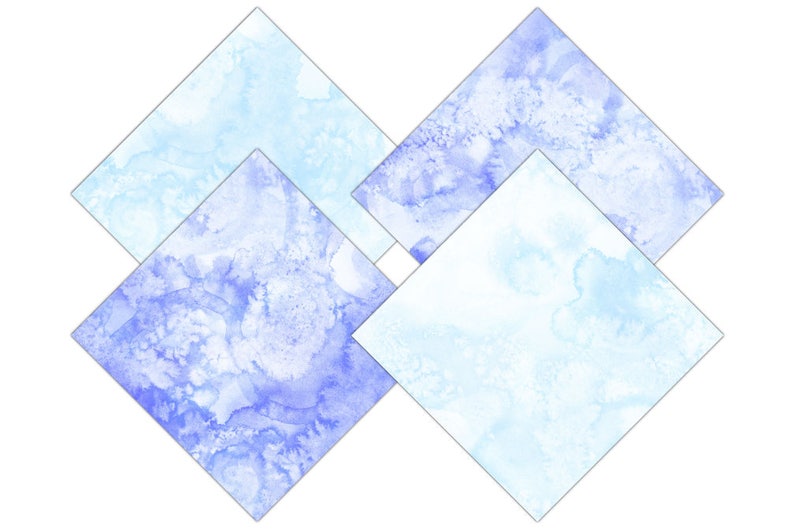 BABY BLUE WATERCOLOR Digital Paper Pack Commercial Use Sky Etsy