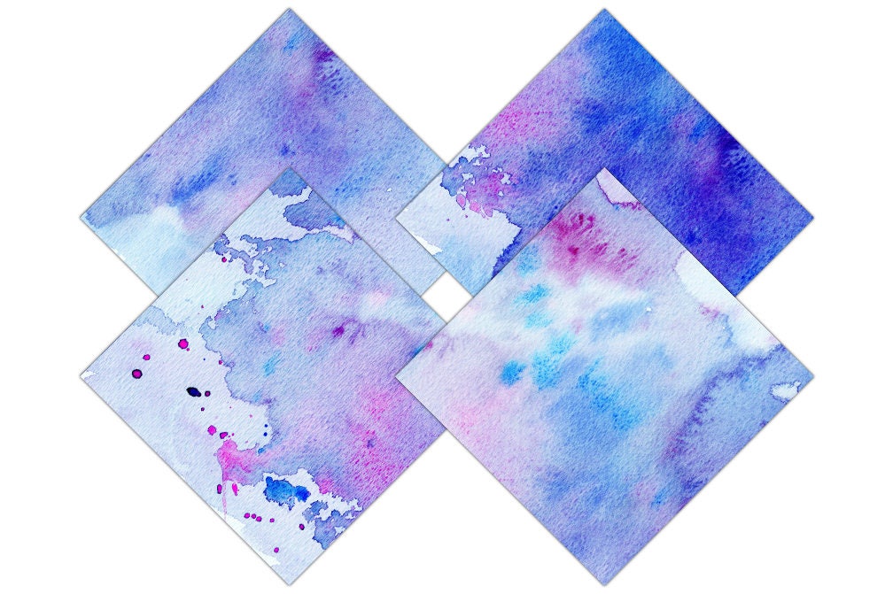 Download BLUE WATERCOLOR WASH Digital Paper Pack Commercial Use ...