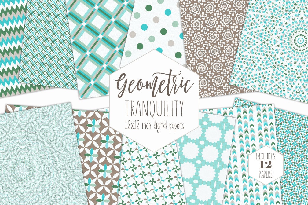 Download BEACH TAN & AQUA Digital Paper Pack Bohemian Backgrounds ...
