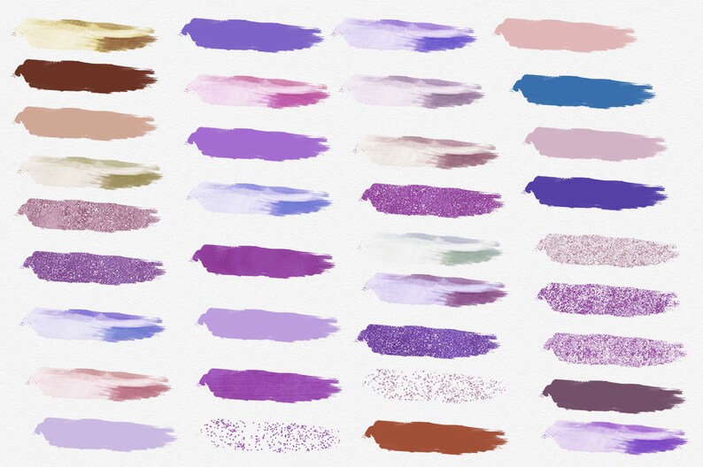 Download PURPLE WATERCOLOR BRUSH Strokes Clipart Commercial Use ...