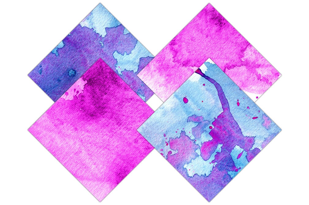 Download PINK TIE DYE Watercolor Digital Paper Pack Commercial Use ...