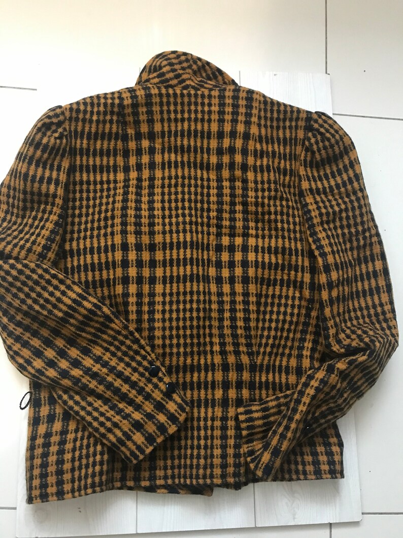 Vintage W-germany HARDON Pure New Wool Plaid Jacket Size 8 US - Etsy